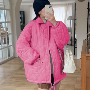쿠스쿠스 뽀글이 퀼팅 패딩 점퍼_W3631