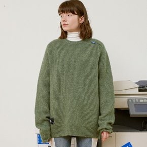 [RLOL](KT-20737) RLOL MELANGE KNIT PULLOVER GREEN