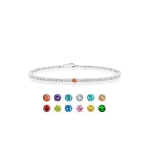 Birth stone tennis bracelet