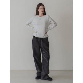 Corduroy banding pants (charcoal)