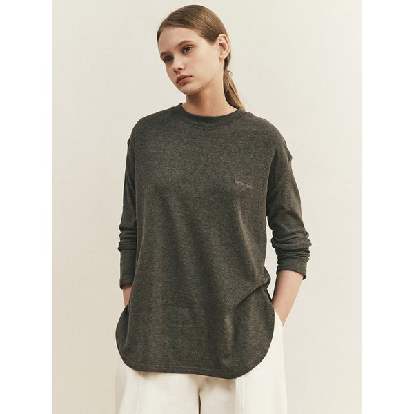 WARM LAYERED LONG SLEEVE TSHIRT_GRAY