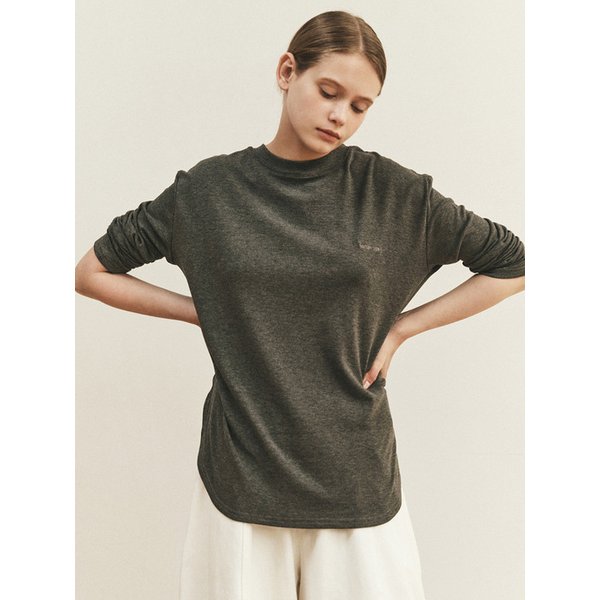 WARM LAYERED LONG SLEEVE TSHIRT_GRAY