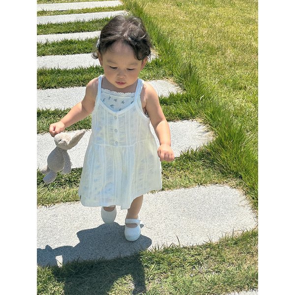 꽃들이 어여쁜 날 - 유아 레이어드 나시 원피스
