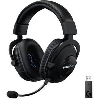 Logitech 독일 로지텍 헤드셋 Logitech G PRO X Shroud Edition Lightspeed Wireless Gaming Headset Blue