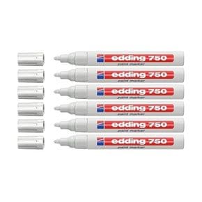 독일 edding 마카 811466 Edding Permanent Marker Paint 화이트 for All Sur페이스s 미디움 Tip