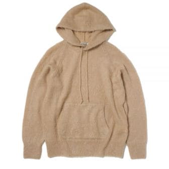 오라리 오라리 BRUSHED SUPER KID MOHAIR KNIT PO PARKA Beige (A23AP01KM) (브러쉬드 슈퍼 키