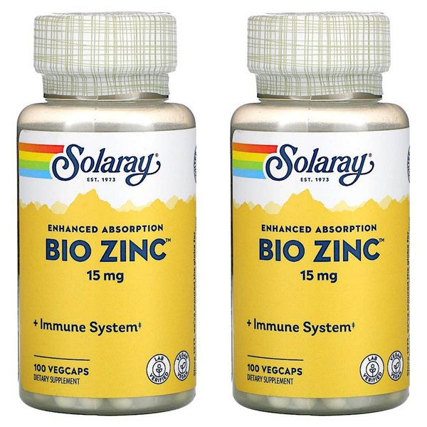 솔라레이 바이오 징크 Bio Zinc 15mg 100베지캡슐