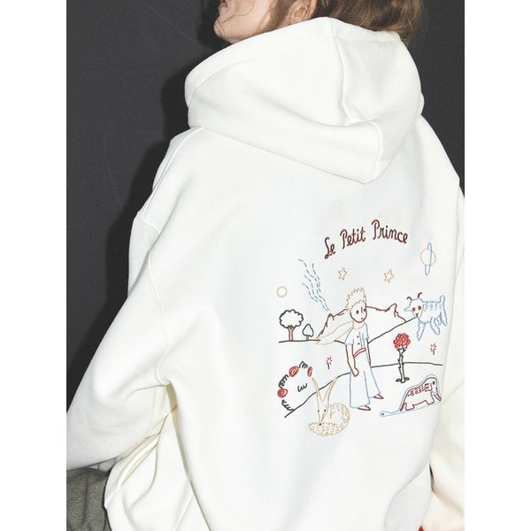 Le Petit Prince 자수 후드티 크림