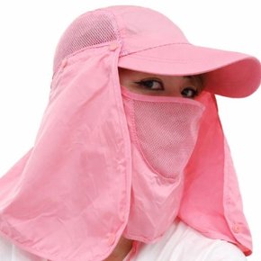 [홍은]방수 자외선차단마스크 모자 얼굴 햇빛가리개 농사 낚시 등산