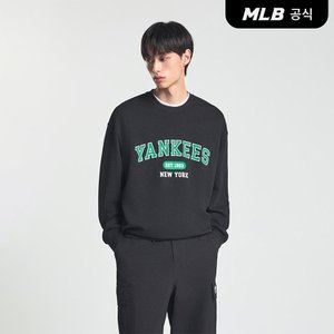 MLB [코리아공식] 바시티 오버핏 맨투맨 NY (Black)