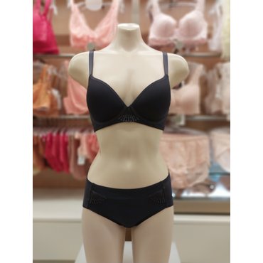 barbara 1926 블랙 노와이어 몰드브라 헴팬티 세트(ABR5193 ABP5193)