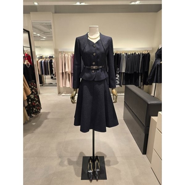 [파주점] 세트 글리터 페플럼 자켓 + 플레어 스커트 JR3A0JK051,JR3A0SK051