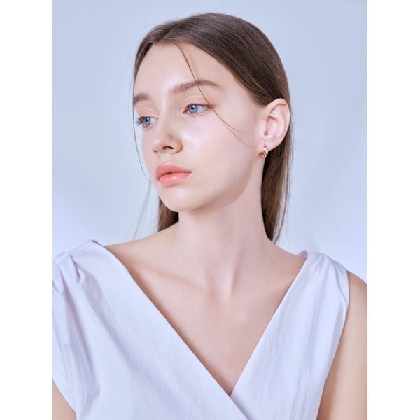 14K GF 웨이브 링 원터치 귀걸이 ELGPEE433