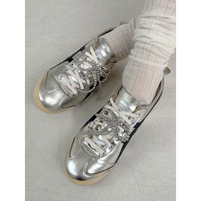 [2piece SET] silver ribbon shoe charm 슈참