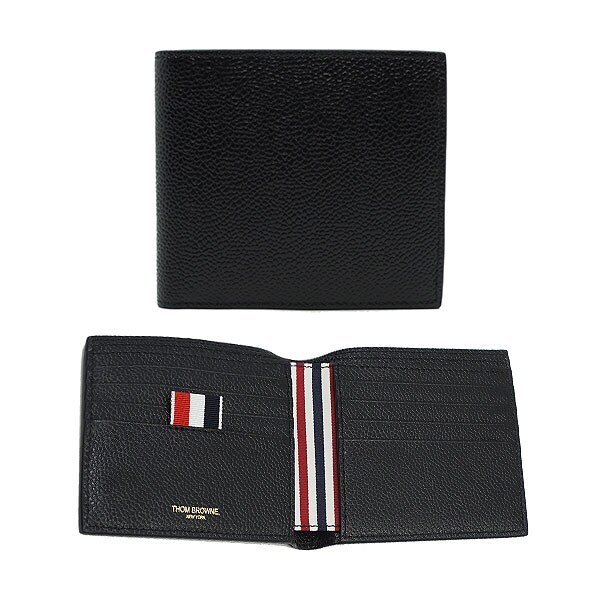 페블 그레인 레더 빌 폴드 반지갑 블랙 MAW023A 00198 001