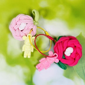 양말목공예 파스텔베어 열쇠고리 키링 장식 만들기 diy 키트