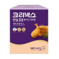 크리넥스 키친타올 도톰한 뽑아쓰는 키친타올 140매x4개