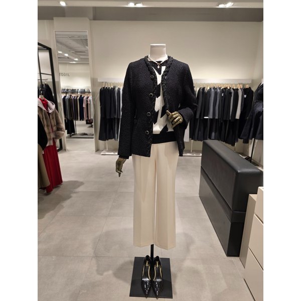 [파주점] 트위드 트리밍 브이넥 자켓 JPBA0JK151