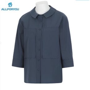 summer women blouses ALBLN4121-NAVY