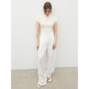 Sheer Two-Tuck Pants_Ivory