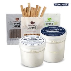 리얼 그릭요거트(플레인) 350g+500g+빼로스틱 2봉