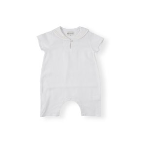 BABY) 마린 린넨 셔츠 롬퍼