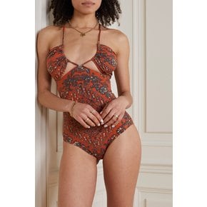 Akami Cutout Printed Swimsuit 레드 42247633207906463