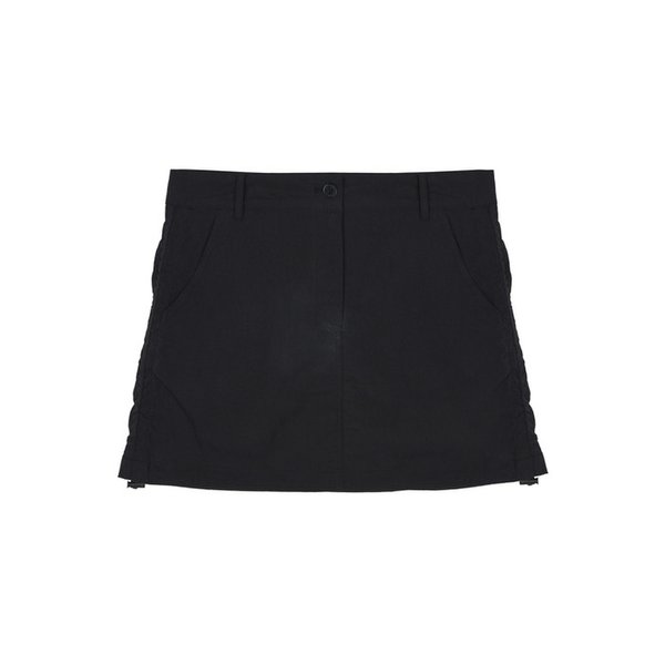 NICOLE SHIRRING MINI SKIRT_BEIGE