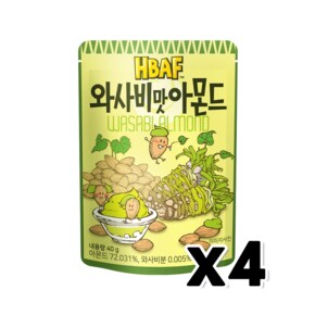 바프 와사비맛 아몬드 견과류간식 40g x 4개