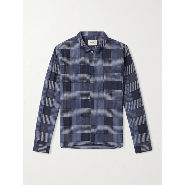 체크 코튼 블렌드 패치 셔츠 46376663162945686