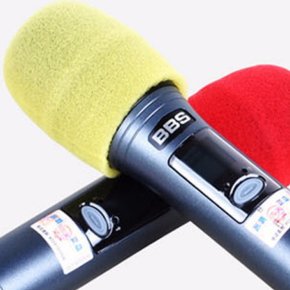 스펀지 위생 마이크 커버 2장 덮개 노래방 회의실  카바