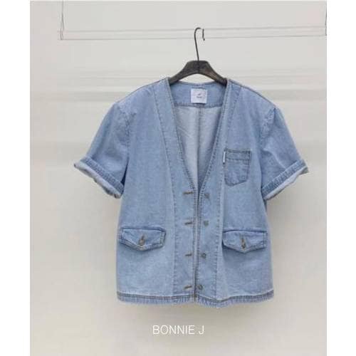보니제이 / BONNIE J 라운드 빅사이즈 오버핏 반팔 라운드 박시