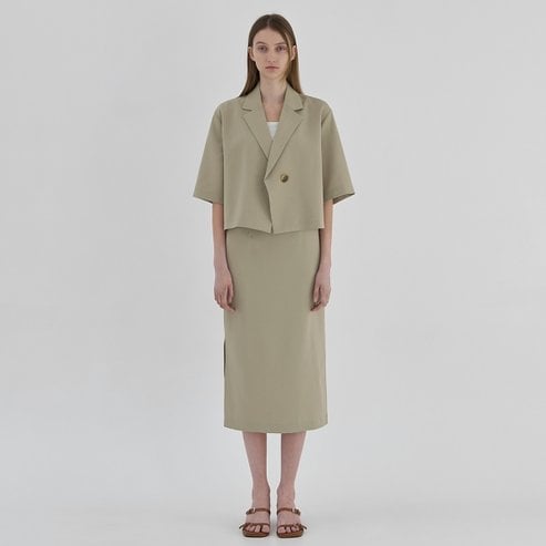 나인(Atelier Nain) (택가:79,000원)멜리사 셋업 H라인 미디 스커트(SK-4806)