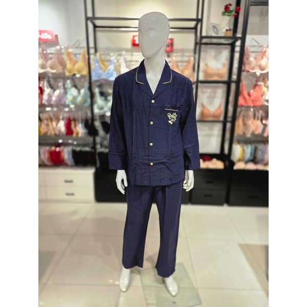 [시흥점] S 솔브 ) 솔브 트윌소재 솔리드 남성 파자마 세트 [SPA2103M-NB]