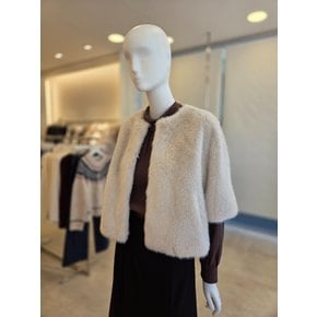 [여주점] [더 아이잗] 여성 인조밍크반소매 크롭재킷(IRAA3FS211)