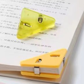 사무용 집게 삼각 페이퍼 클립 모서리 문서 서류 종이 정리 문구 메모 북 사무용품 10P