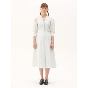 LMJ Button Wrap One-piece_striped white