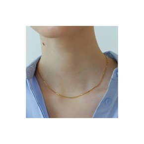 [Silver] Tini Box Chain Necklace