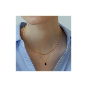 [Silver] Tini Box Chain Necklace