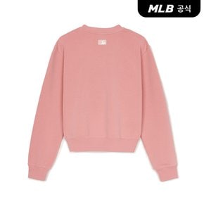 [코리아공식] 여성 빈티지 서클 모노그램 크롭 맨투맨 NY (Mg.Pink)