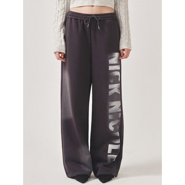 GRADATION LOGO SWEAT STRING PANTS_CHARCOAL