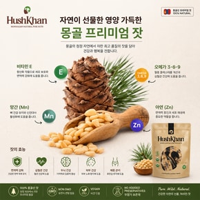 몽골 직구 천연 잣 100% 1kg 4개