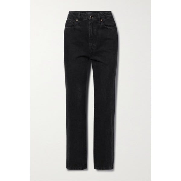 케이트 아비게일 크롭 하이라이즈 스트레이트 진 블랙 1647597325519140