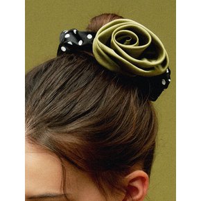 HPP030 Rose Dot Hair Scrunchie