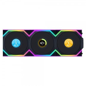 UNl FAN SL Wireless LCD 120 리버스 (3팩 블랙)