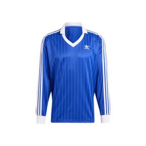 아디다스 아디컬러 피케 풋볼 롱슬리브 세미 루시드 블루 - KR 사이즈 Adidas Adicolor Pique Fo