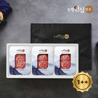 농협안심한우 1++등급(7이상) 한우 구이선물세트 800g (등심300g+채끝300g+부채200g)