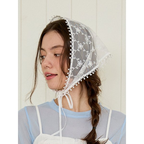 PETAL LACE KERCHIEF_WHITE