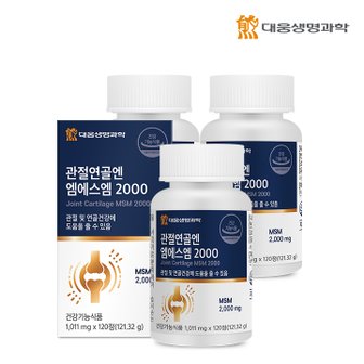 대웅생명과학 관절연골엔 엠에스엠 2000 120정 3박스 (6개월분) / 관절 연골 MSM 100% 식이유황 뼈건강