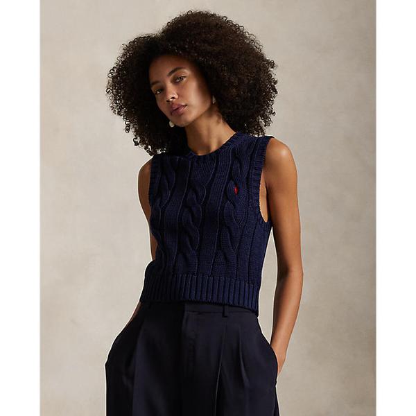 여성 케이블 니트 코튼 크롭 베스트(WMPOSWENC021172400)